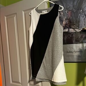 🔥 Clearance - Chic Black and Gray Colorblock Dress